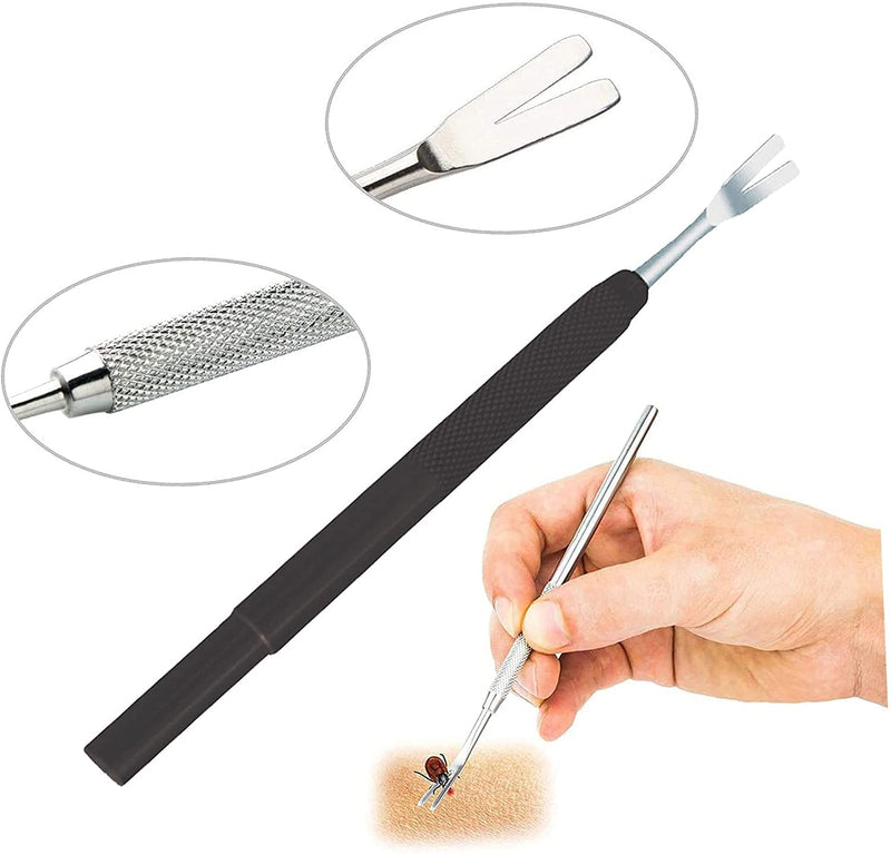 AFTREN Professional Tick Remover Pet Care Tool Set for Dogs/Cats/Horses/Humans 3PCS Stainless Steel Fleas Ticks Remover Kit with Storage - PawsPlanet Australia