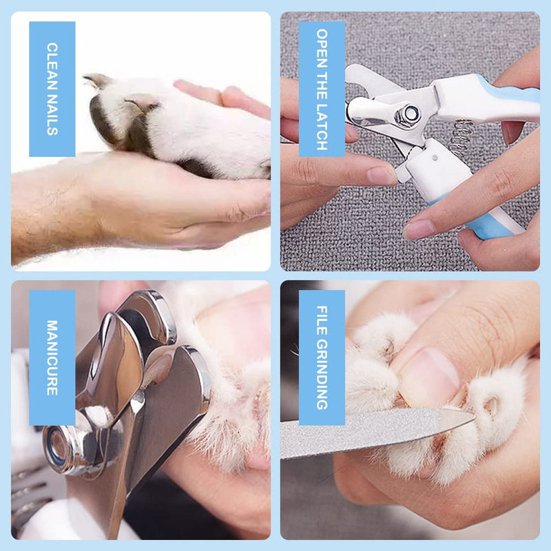 QEEROYO Pet Nail Clippers and Nail File, Pet Nail Clippers, Dog Claw Scissors, Dog Claw Clippers, Dog Nail Clippers, Professional Pet Trimmer, Pet Claw Scissors for Dogs - PawsPlanet Australia