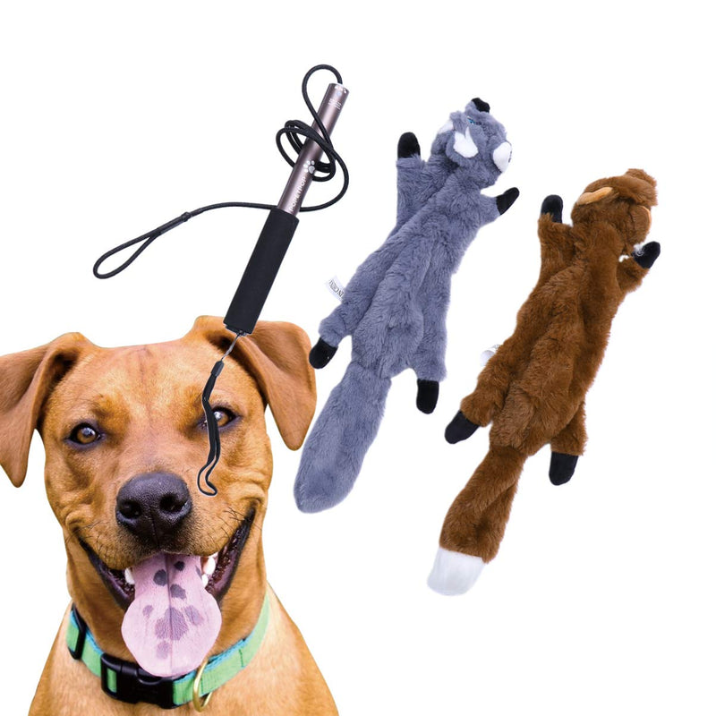 POPETPOP Dog Interactive Sticks Extendable Durable Chew Training Toy for Pet Dogs 6pcs(With 5pcs Plush Toys) - PawsPlanet Australia