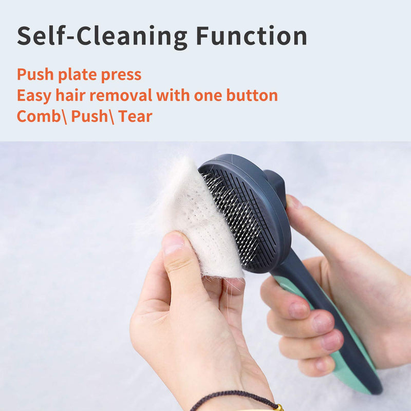 [Australia] - DOXILA Pet Brush Dog Hair Brush/cat Brush for Shedding and Grooming Pet Grooming Comb Pet Needle Comb Green 