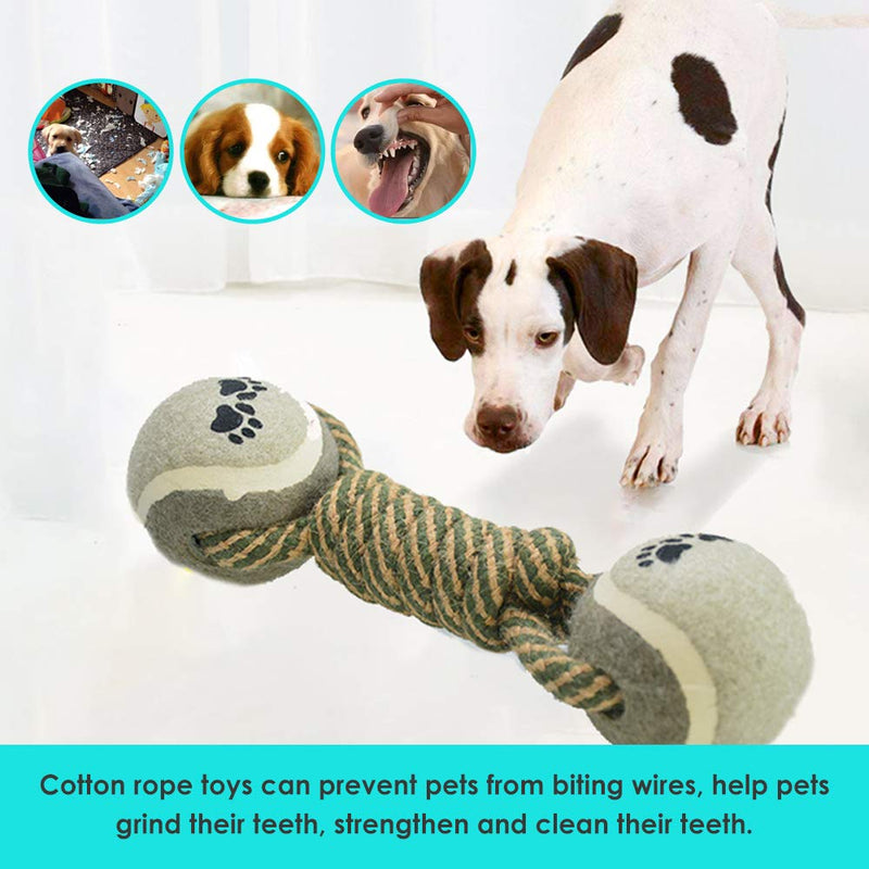 N\O Yisika Dog Chew Toys,Puppy Teething Toy,Puppy Boredom Anxiety Teething Knots Cotton Rope Toys Dog Chew Toys for Puppy Small Pet B - PawsPlanet Australia