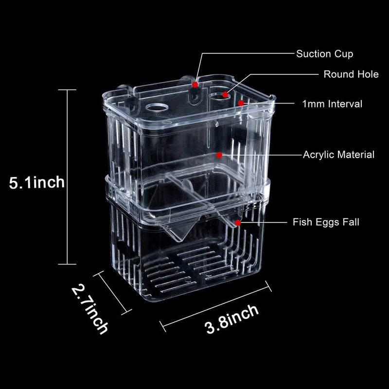 Yagote Aquarium Fish Breeder Box Hatching Incubator Isolation Box Middle Size - PawsPlanet Australia
