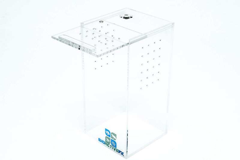 BioactiveFX 0.23 Gallon Magnetic Acrylic 3x3x6 Inch Mini Nano Tall Enclosure Reptile Terrarium Cage Tank Tarantula Scorpion Sling Isopods Lizards Invertebrates Insects Mantis Snake Gecko Frog - PawsPlanet Australia