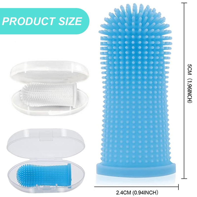 AAED Set of 4 Dog Toothbrush, Pets Teeth Cleaning Toothbrush for Dogs Cats Dental Care, Silicone Finger Toothbrushes Toothbrush Dog - PawsPlanet Australia