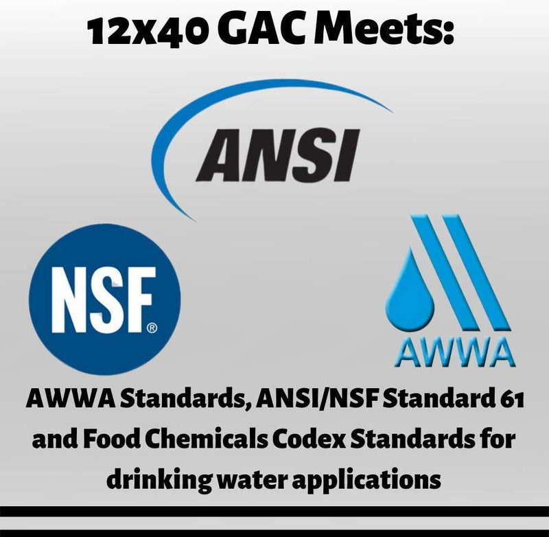 [Australia] - EnviroSupply Granular Activated Charcoal, 12x40 Coconut Shell Bulk Activated Carbon for Water Filtration, Aquariums, Fish Ponds, Potable Water and Beverage Manufacture 1 Pound 