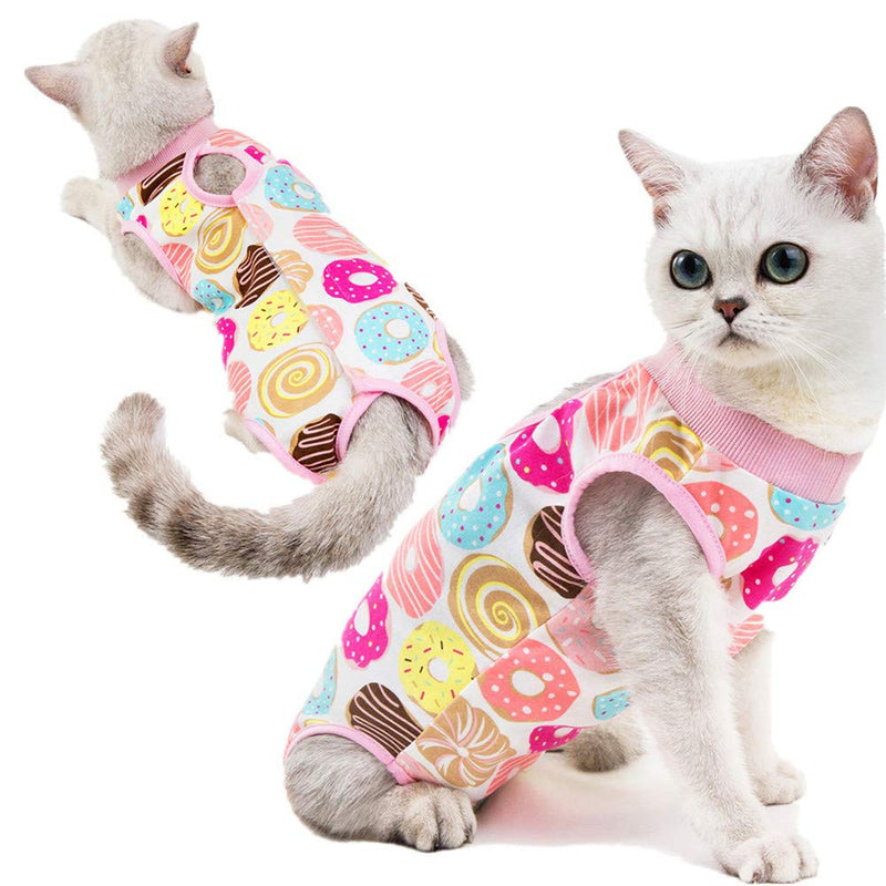 [Australia] - Lcsweet Cute Casual Cotton Pet Cat Dog Shirts Puppy Vest Pants Clothes Donuts Small 