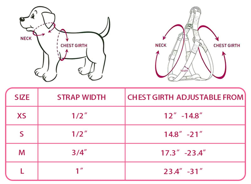 Soft Dog Harness, No Pull Dog Harness for Small Medium& Large Dogs – Perfect for Leash & Harness Training XS:chest girth 12-14.8" BAOWEN - PawsPlanet Australia