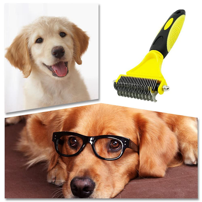 通用 Double Sided Teeth Blade Dog Combs Dog Dematting Comb Tools Pet Dog Grooming Comb Brushs for Pet Grooming - PawsPlanet Australia