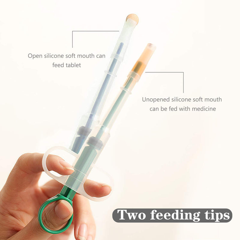 KARAA 2 Pcs Tablet Introducer Cat Tablet Dispenser Feeder Pet Capsule Tablets Pill & Liquid Feeding Dispenser Tool Soft Tip Injector Syringes for Dogs Cats - PawsPlanet Australia