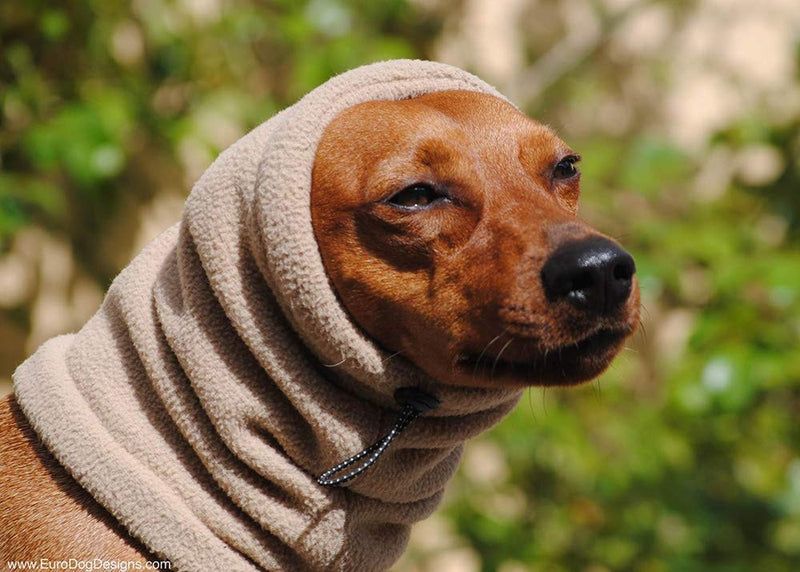[Australia] - Euro Dog Designs Fleece Snood Size:XS(12inch/30cm) Color:Beige 