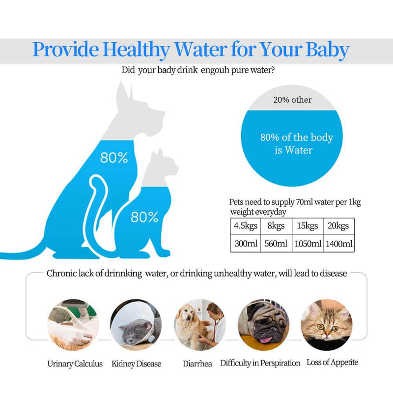 Filter for Drinking Cat, Pet Replacement Filter Cartridges for Dogs Cat, Water Fountain Filters Cat and Dog Pet Fountains, Replacement Filters with Active Carbon 12 Pack - PawsPlanet Australia