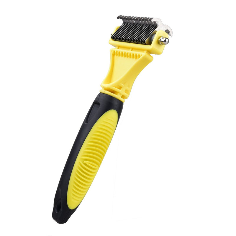 [Australia] - PetOnly Pet Dematting Tool Comb with 2 Sided Professional Grooming Rake for Dogs and Cats Removes Loose Undercoat, Mats and Tangled Hair- Great Grooming Tool for Brushing, Dematting and Deshedding 