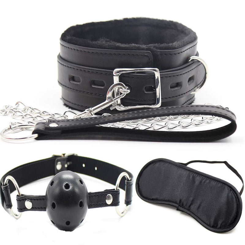 [Australia] - Yeoubi 6 Pieces Leather Choker Punk Choker Adjustable PU Leather Collar Set Black 