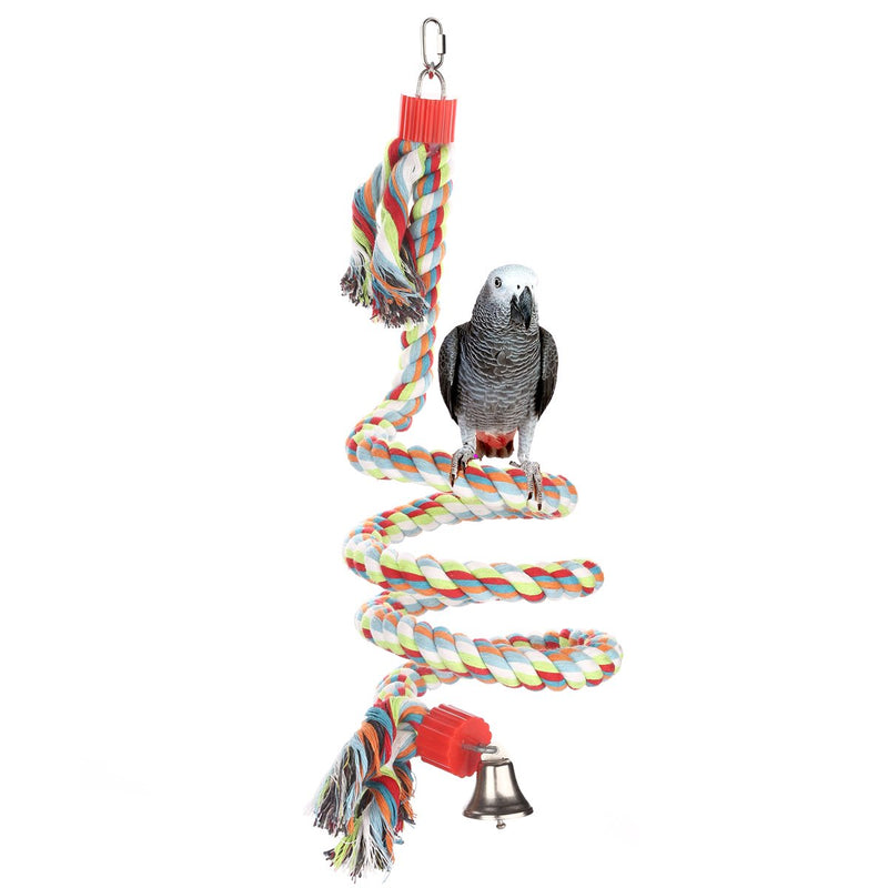 [Australia] - Jusney The Large Parrot Cage Toys 63 Inch Rope Bungee Climbing Ropes,Swing Toys,Spiral Standing Toys About 160 Centimeter Long 