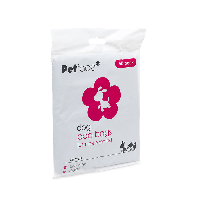 Petface Jasmine Scented Dog Poop Bags (50 pieces) 50 pack scented bags - PawsPlanet Australia