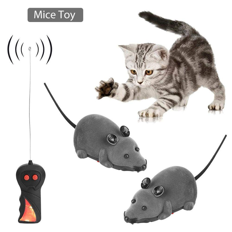 Remote Control Mouse Wireless Mouse Mice Toy for Cat Dog Funny Rat Novelty Gift Pet Toy (Brown) Brown - PawsPlanet Australia