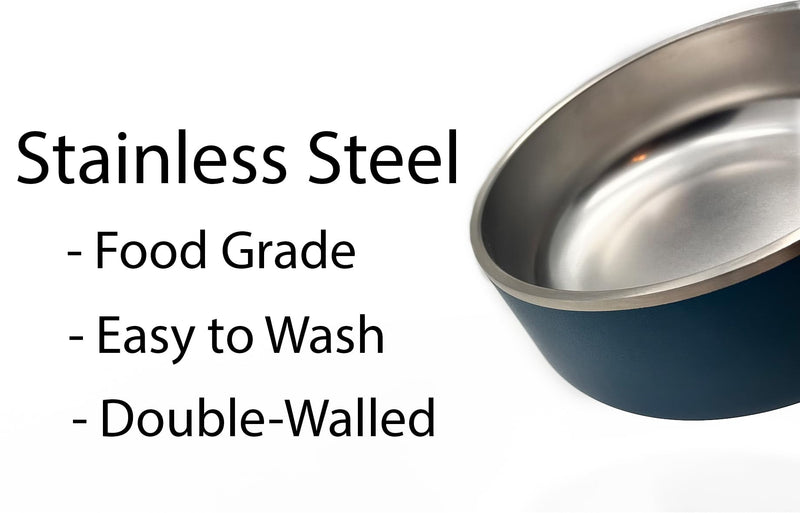 Durango Insulated Stainless Steel Dog Bowl with Nonslip Base, 32 oz. (4 Cup Capacity) Dog Food Bowl, Dog Water Bowl, Spruce Color Regular - PawsPlanet Australia