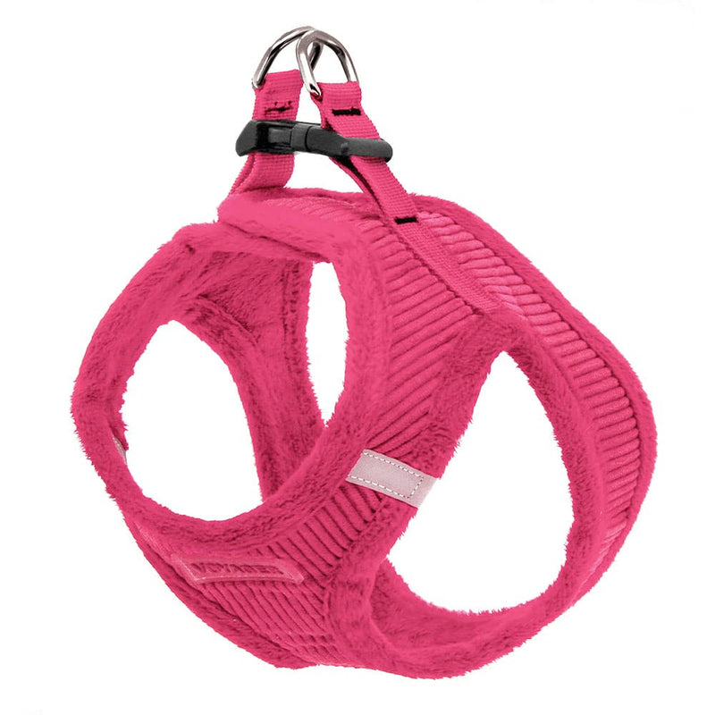 Voyager Step-in Plush Dog Harness - Soft Plush - Step in Vest Harness for Small and Medium Dogs by Best Pet Supplies Fuchsia Corduroy XS (Chest: 13 - 14.5") - PawsPlanet Australia