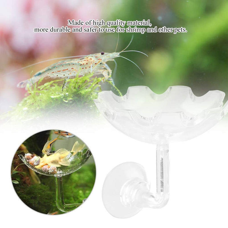 Aquarium Feeding Dish, Transparent Acrylic Shrimp Feeding Dish Bowl Suction Cup Fish Tank Feeding Cup for Feeding Shrimp Fish - PawsPlanet Australia