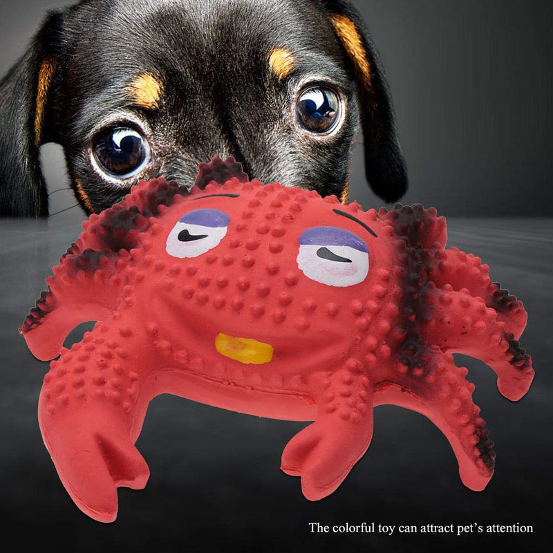 TOPINCN Dog Chewing Toy Colorful Durable Latex Pet Toy Cute Cartoon Safe Teething Biting for Puppy Small And Medium Dogs(Crab) Crab - PawsPlanet Australia