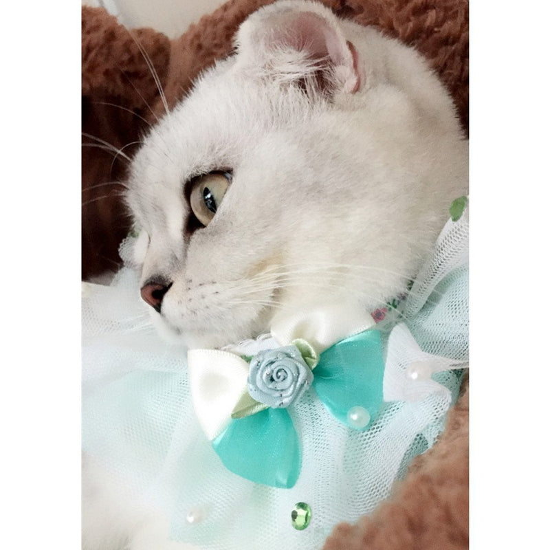 [Australia] - Banana Bear Mint Green Fresh Style Pet Neckerchief,DIY hand-made Pet Collar Delicate Decorations for Cats and Dogs 