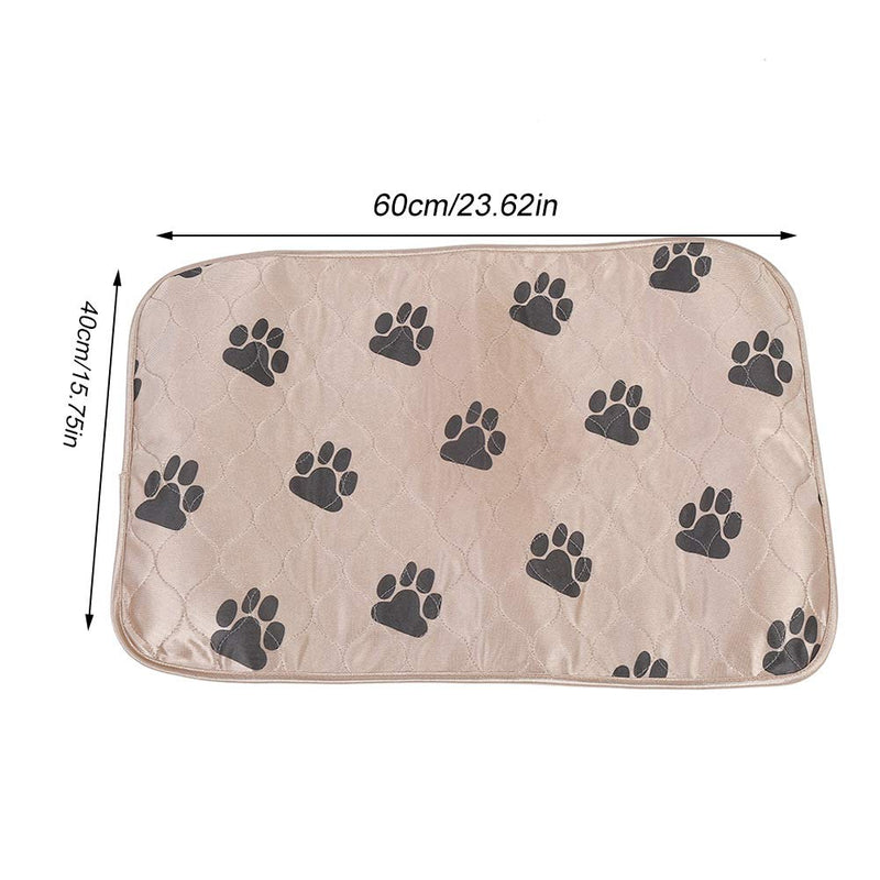 Pet Pee Pad - Washable Waterproof Puppy Dog Cat Urine Mat Super Absorbing Pet Training and Travel Pads (40*60cm-Brown) 40*60cm 棕色 - PawsPlanet Australia