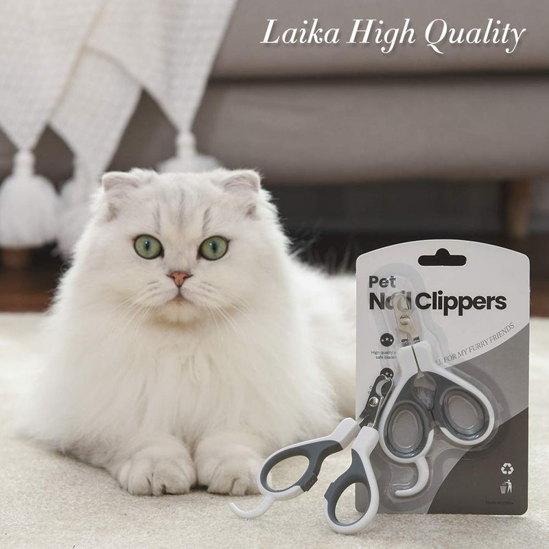 LAIKA Cat Nail Clippers - Cat Nail Scissors and Claw Cutters for Grooming, Carved Blade Avoid Over-cutting, Sharp Blades and Non-Slip Handles - for Cats, Puppies and Other Small Animals - PawsPlanet Australia