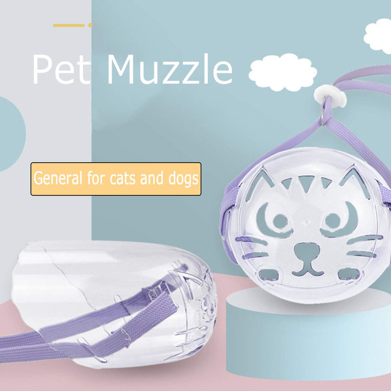 ITYSERI Cat Muzzle Anti-Bite Anti-Called Mouth Cover Transparent Pet Face Mask Dog Mask Muzzle for All Cats and Pointed Mouth Dogs Biting Chewing Barking Training Pets S - PawsPlanet Australia