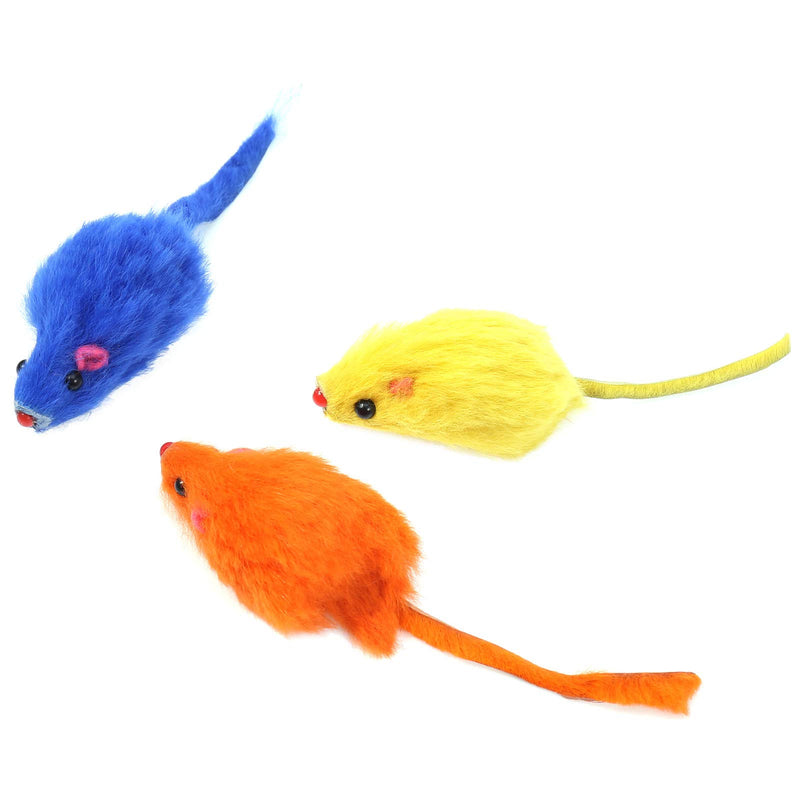 AKlamater Cat Toy Mouse, 12 Pcs Catnip Toys Mixed Fake Rainbow Mice Toys for Indoor Cats, Cat Scratch Mouse Pet Cat Toys (Random Color) - PawsPlanet Australia