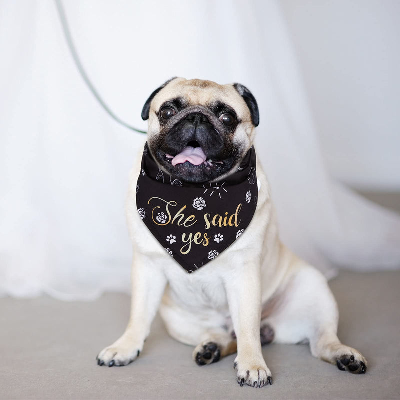 4 Pieces Wedding Dog Bandana My Humans are Getting Married Pet Bandana She Said Yes Dog Scarf Dog Engagement Announcement Pet Wedding Photo Prop for Dogs and Cats - PawsPlanet Australia