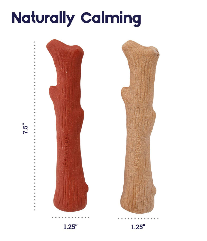 [Australia] - Petstages Dogwood Original & Mesquite Stick Dog Chew Toy - 2 Pack – Safe, Natural & Healthy Chewable Sticks - Tough Real Wood Chewing Stick for Dogs 