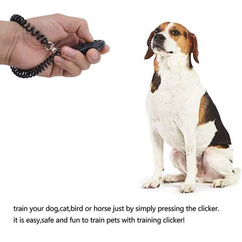 EUYUAN 4PCS Black Dog Clicker Pet Dog Training Clicker with Wrist Strap for Cat Dog etc - PawsPlanet Australia