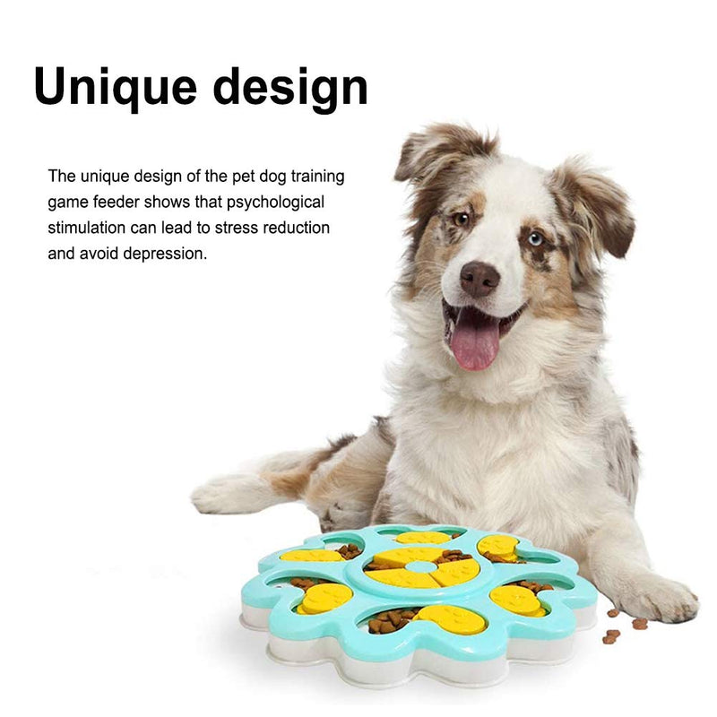 YUIP Dog Training Games Feeder, Dog Puzzle Feeder Toy, Improve IQ Dog Training Games Feeder, Puppy Treat Dispenser Puzzle Slow Feeder Dog Toy with Non-Slip (Blue) - PawsPlanet Australia