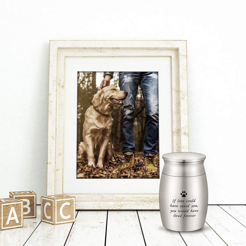 abooxiu 3 Inches Small Keepsake Urn for Pet Dog Ashes Aluminum Mini Cremation Urns for Dog Cat Memorial Ashes Urn for Sharing Fur Friend Ashes-If Love Could Have Saved You If Love Could Have Saved You - PawsPlanet Australia