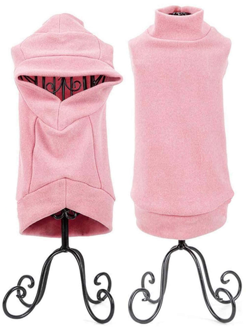 (Small Size, Pink) Pet Cat and Dog Sweatshirt Clothes, Soft Fashionable and Comfortable Pullover in Autumn and Winter, Hoodie Vest Keeps Warm Simple and Casual, Suitable for Puppy cat and Dog Small - PawsPlanet Australia