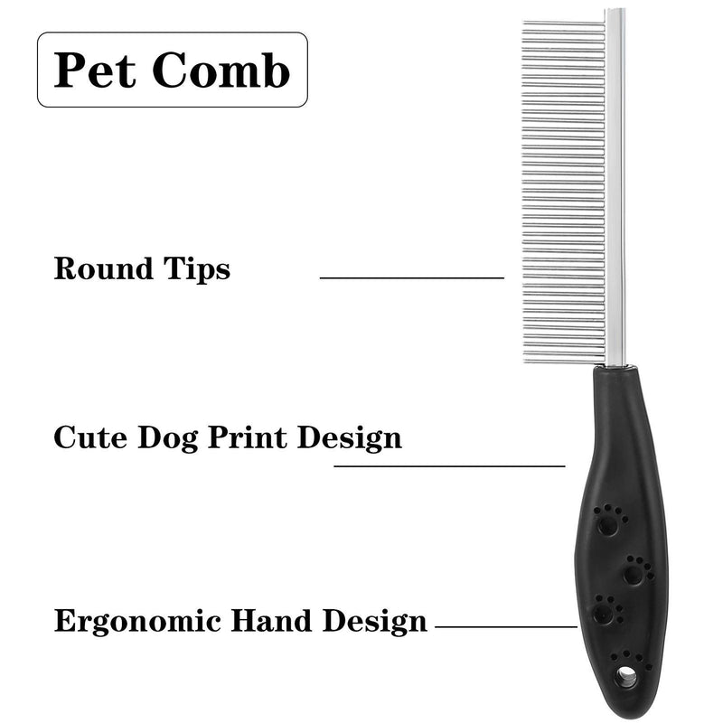 Heyu-Lotus 5 Pack Dog Grooming Brush Kit - Double Sided Pet Brush, Tear Stain Remover Combs, Pet Shampoo Bath Brush - Dog Deshedding Tool for Dog and Cat with Long or Short Hair - PawsPlanet Australia