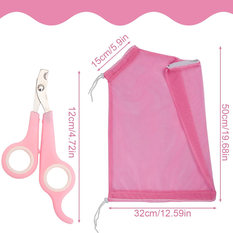 KGDUYC Cat Claw Care, Pet Cat Wash Bag, Cat Bath Anti-bite and Anti-scratch Special Bath Bag, Pet Nail Clipper, 2 Piece Set - PawsPlanet Australia