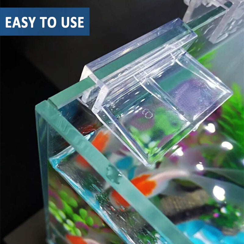 Chudian 10 Pieces Aquarium Cover Bracket, 6mm Fish Tank Clips Acrylic Aquarium Glass Cover Clip Transparent Fish Tank Lid Holder Support - PawsPlanet Australia