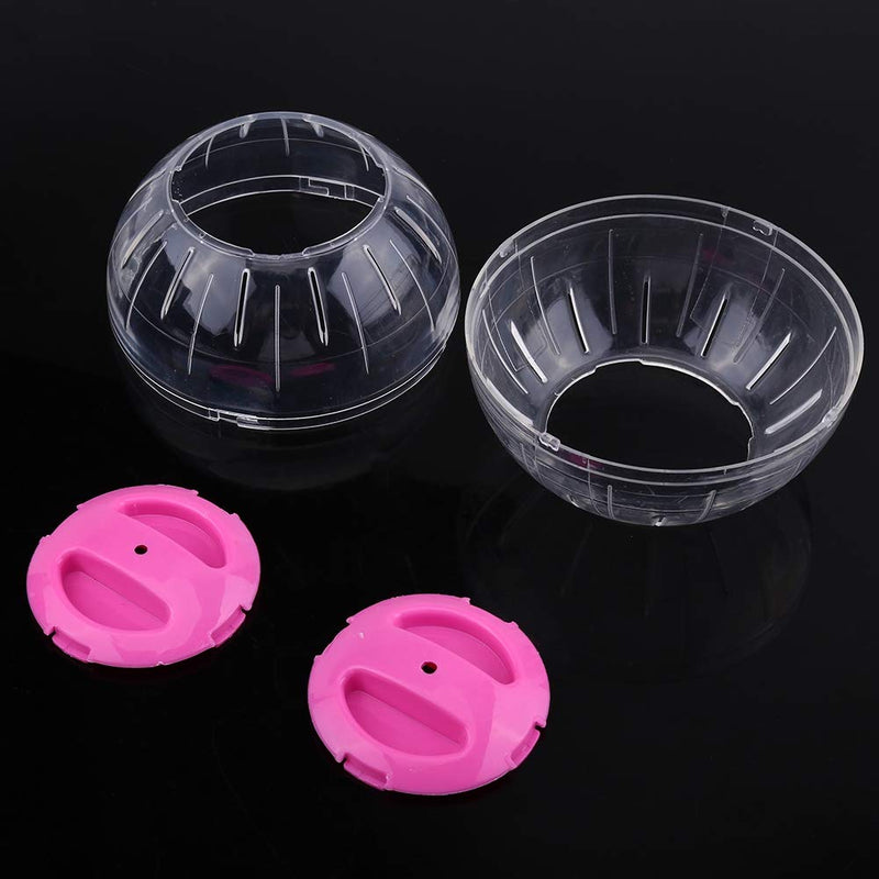 Oumefar 3Colors Hamster Exercise Ball Plastic Hamster Toy Roll-Around Mini Ball Exercise Wheels for Small Animal Hamster Gerbil(Pink) Pink - PawsPlanet Australia