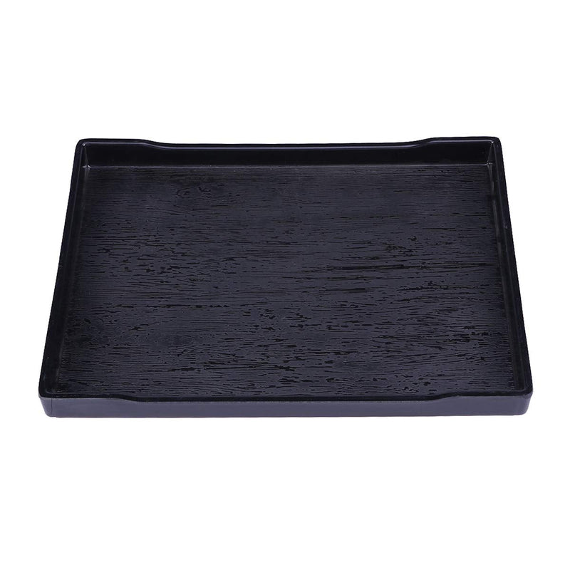 POPETPOP Reptile Food and Water Bowl-Large Reptile Water Dish Also Fit for Bath- Shallow Water Dish for Reptiles- Large Size (Black) Size 1 - PawsPlanet Australia