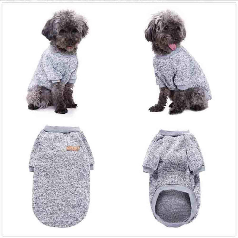 [Australia] - Mummumi Small Dog Clothes, Puppy Soft Thickening Warm Autumn Outwear Cat Windproof Dog Knit Sweaters Winter Clothes Outfit Apparel for Small Dog Chihuahua,Yorkshire, Terrier, Poodle S Gray 