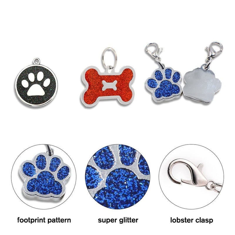 Pack of 6 Dog Bone Pet Dog Tag | bones | Pendant ID tag dog address tag address tag | many colours - PawsPlanet Australia