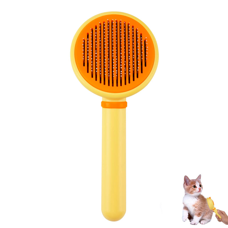 Dog brush, cat brush, self-cleaning pet brushes for dogs, cats, medium and long hair, clean pet hair from the brush with a button - PawsPlanet Australia