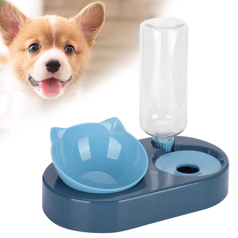 Cat Bowls,Gravity Water and Food Bowl for Cat and Small Dog,Tilted Raised Cat Feeder Bowls,Splash‑Proof&Non‑Wet Mouth,for Feeding and Watering Pets. (Blue, Box Packaging) Blue, Box Packaging - PawsPlanet Australia