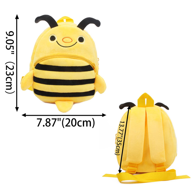 Cute Dog Backpack Harness, Cartoon Bee Shape Backpack for Dogs, Adjustable Leash Saddlebag, Travel Outdoor Hiking Daily Walking Rucksack, Fit Large and Medium Dogs - PawsPlanet Australia