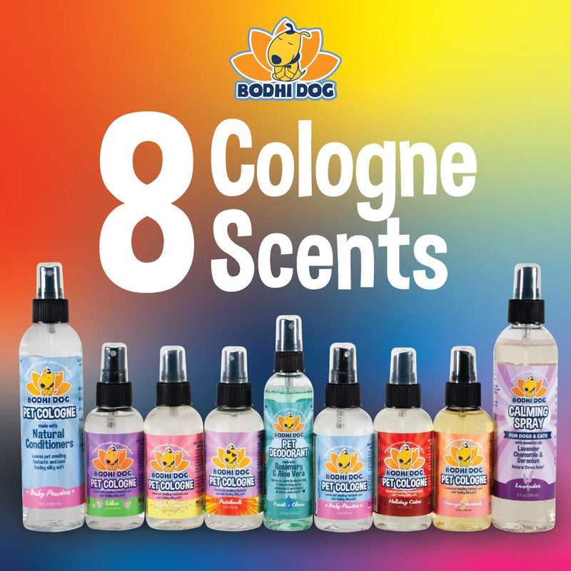 [Australia] - Natural Pet Cologne | Large 8oz | Cat & Dog Deodorant and Scented Perfume Body Spray | Clean and Fresh Scent | Natural Deodorizing & Conditioning Qualities | Made in USA Baby Powder 