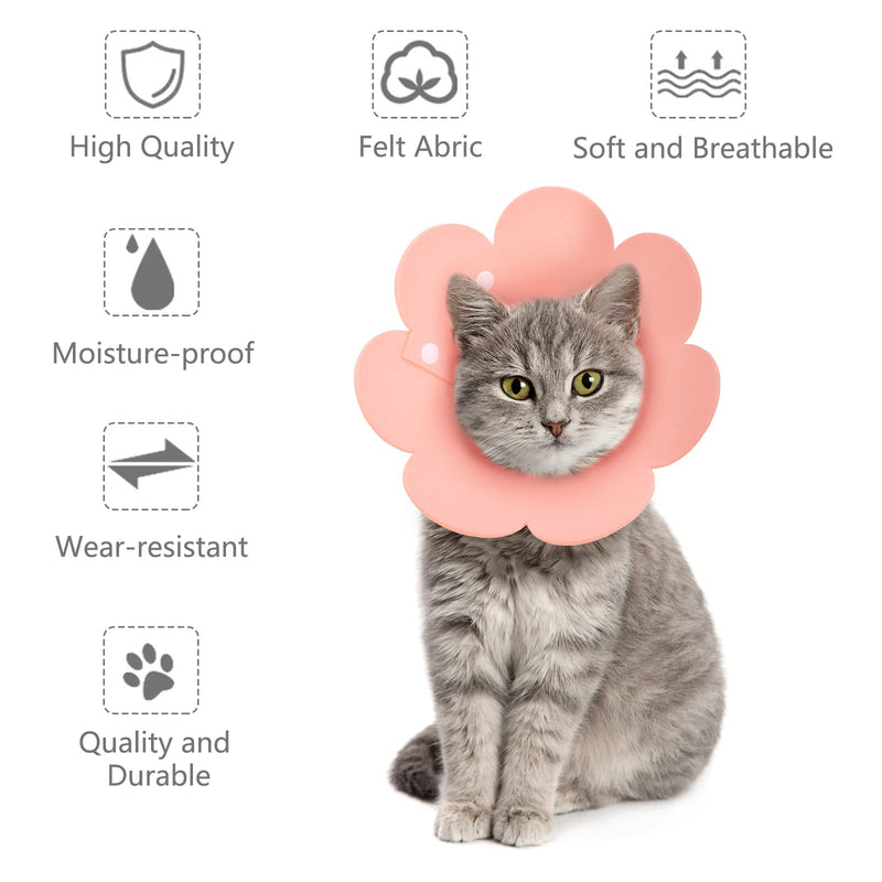 HACRAHO Cat Recovery Collar 3 Pack Adjustable Flower Post Surgery Cone Cat Recovery Collar with Sunflower Shape for Cats Kittens Puppies Style 1 - PawsPlanet Australia