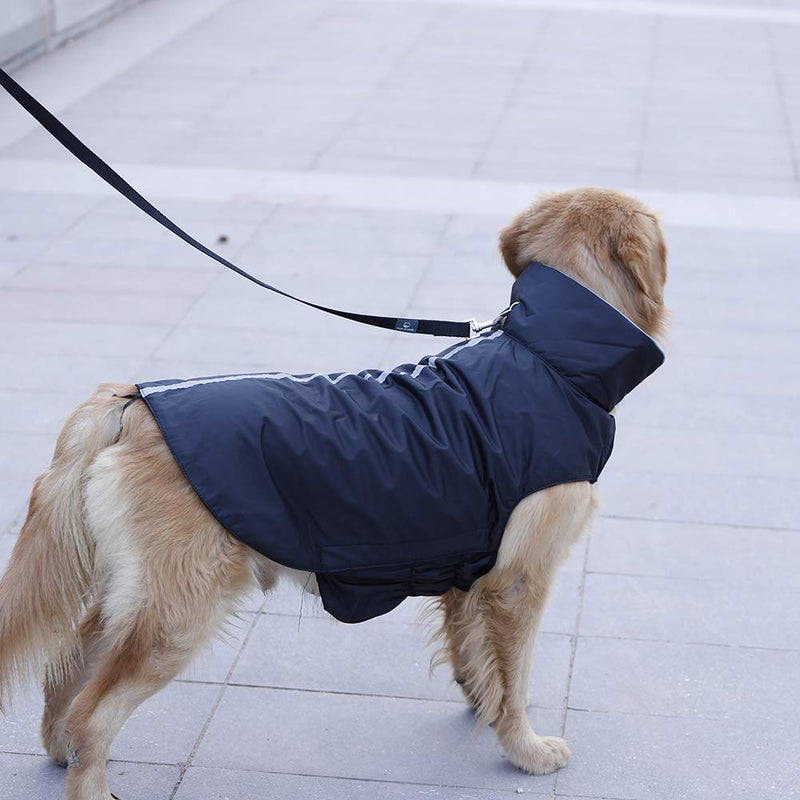 PETCEE Dog Jackets,Dog Winter Coat Warm Dog Clothes Jacket for Small Medium Large Dogs with Lofty Collar Waterproof Windproof Pet Dogs Apparel for Cold Weather - 2 Layer (XS - 5XL) XS Black - PawsPlanet Australia