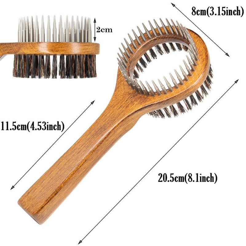 PetGens Dog Undercoat Rake, Grooming Rake for Cats and Dogs, Pet Bristle Brush, Double Sided Wooden Pet Brush For Dogs Cats… - PawsPlanet Australia