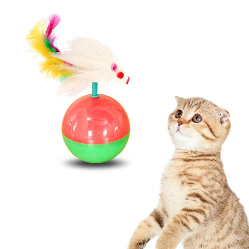 LQRLY Cat Toy Ball, Tumbler Interactive Cat Toys Ball Mice Shape Toy Ball for Cat - PawsPlanet Australia